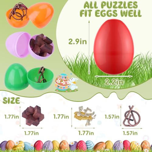 36 Pcs Brain Teaser Puzzles for Adults - Metal Puzzles 3D Puzzle Game Toys for Adults Teens - Wooden Unlock Interlocking Puzzle Adult IQ Education Smart Toys - style: 36 PC