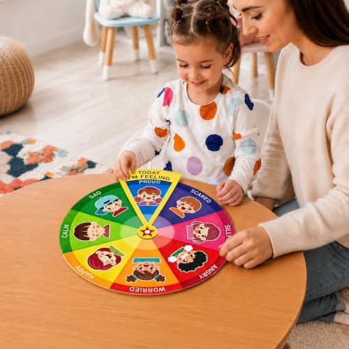 Feelings Emotion Wheel for Kids Feeling Emotions Chart for Toddlers - color: Emotion Multicolor