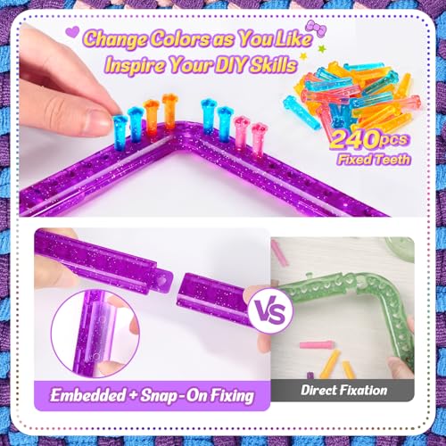 633Pcs Weaving Loom Kit with Pompom Maker, Storage Bag & Crochet Hooks