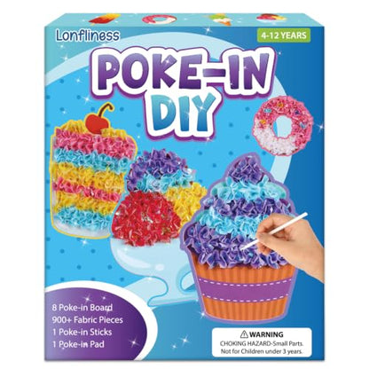 Lonfliness 8 Pcs Dessert Cake Poke in Craft Kits for Kids Mess Free DIY Art - style: Dessert