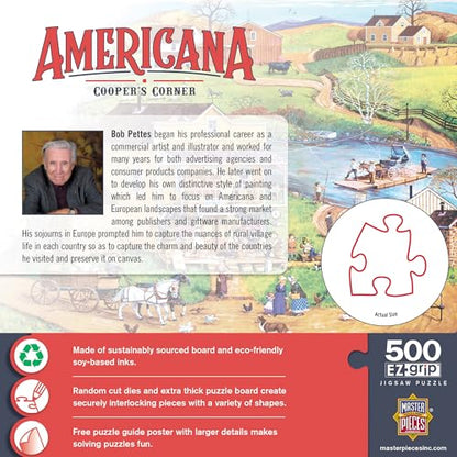 MasterPieces 500 Piece EZ Grip Jigsaw Puzzle for Adults, Family, Or Youth - Cooper's Corner - 19.25"x26.75" - style: Cooper's Corner