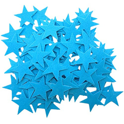 Playfully Ever After 1.5 inch Stiff Felt Stars 88pc (Light Blue) - color: Light Blue