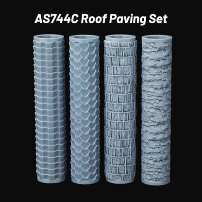 DND Terrain Texture Roller Set for Foam Modeling –Build Roofs for RPG Games - color: As744-c
