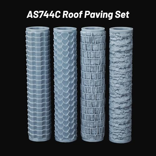 DND Terrain Texture Roller Set for Foam Modeling –Build Roofs for RPG Games - color: As744-c