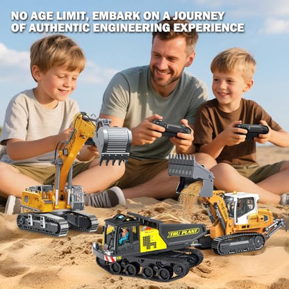 Adult Metal Mini Remote Control Loader, Featuring a Lever-Driven RC Digging System, Comes with Two Batteries and a Carrying case, Making it an Ideal Gift for Model Enthusiasts and Children - color: Loader