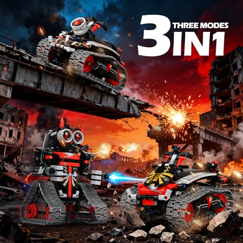 MagicKidz Robot Building Kits for Kids - STEM Birthday Gifts for 6 7 8 9 10 11 12+ Year Old Boys - 3 in 1 Robotics Toy with APP & Remote Control Coding, Educational DIY Science Project