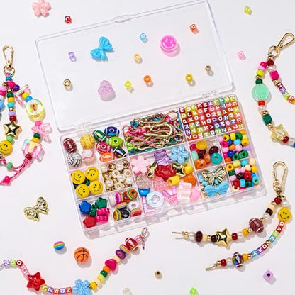MYCUTEY 304Pcs DIY Keychain and Bag Charm Making Kit - color: Keychain kit-B