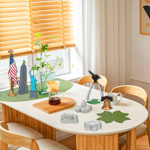 ONEST 12 Pieces Mini World Building Model Playsets Famous Architecture Figurines - style: C Set