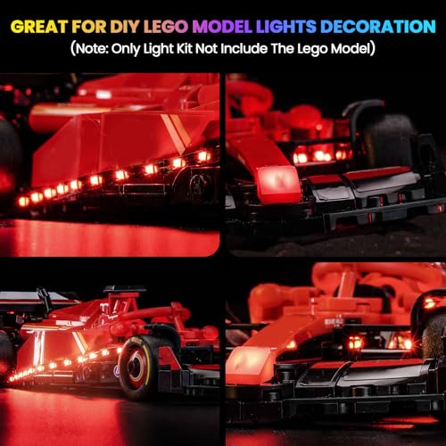 Upgraded Led Light Kit Compatible with Lego Ferrari SF-24 F1 Race Car Building Set, Lights Decoration Compatible with Lego 77242 (Model Not Included) - style: Classic Version 77242