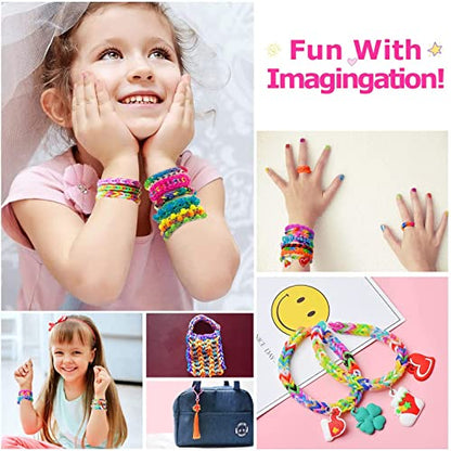 YUSLROB 2500+ Rubber Band Loom Bracelet Kit,Loom Bracelet Making kit,Best Gifts for Birthday and Christmas with, Rubber Band Refill Kit for