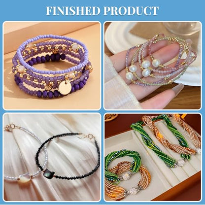 3080pcs 4mm Crystal Beads for Jewelry Making, Bracelets Making Kit - color: 28 color