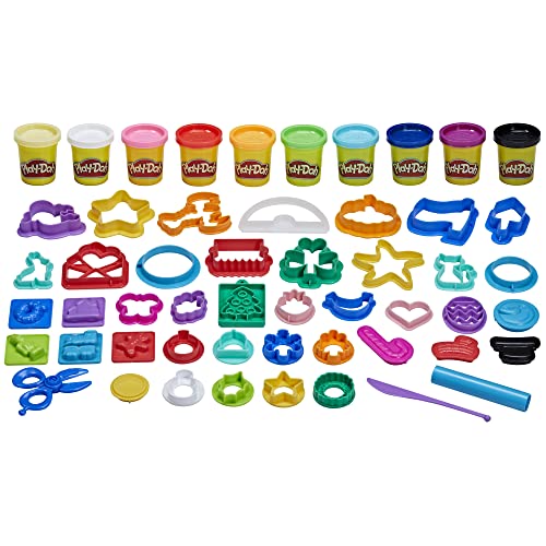 Play-Doh Holiday Set of Tools, 43 Accessories & 10 Modeling Compound Colors, Kids Toys, Holiday Arts and Crafts for Kids 3+ (Amazon Exclusive)
