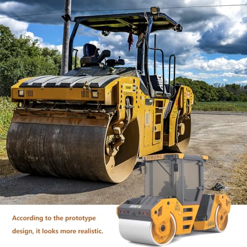 1/50 Scale Diecast Road Roller Toys Metal Engineering Road Planer Vehicle Truck Toy Construction Vehicles Model for Kids (1:50 Road Roller) - color: 1:50 Road Roller