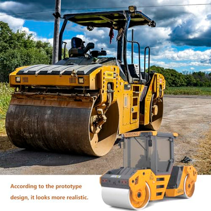 1/50 Scale Diecast Road Roller Toys Metal Engineering Road Planer Vehicle Truck Toy Construction Vehicles Model for Kids (1:50 Road Roller) - color: 1:50 Road Roller