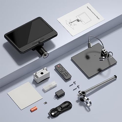 Andonstar AD210 10.1 Inch LCD Digital Microscope for Soldering, Coin - size: 10.1 Inch+Traditional Stand