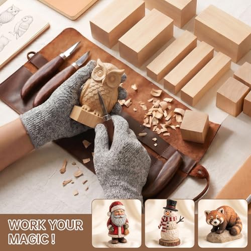 24Pack Basswood Carving Blocks - Whittling Bass Wood Blocks for Crafts, Soft Carving Wood Carving Kit for DIY Crafts Carvers Beginners Adults - 3 Different Sizes - size: 24 Pack 3 Sizes