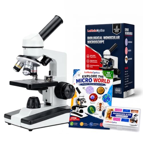 Microscope for Adults Students, 40X-2000X Metal Microscope Kit