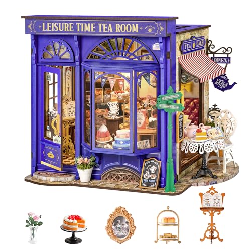 Rolife DIY Miniature House Kit for Adults - Leisure Tea Time - color: Leisure Time Tea Room