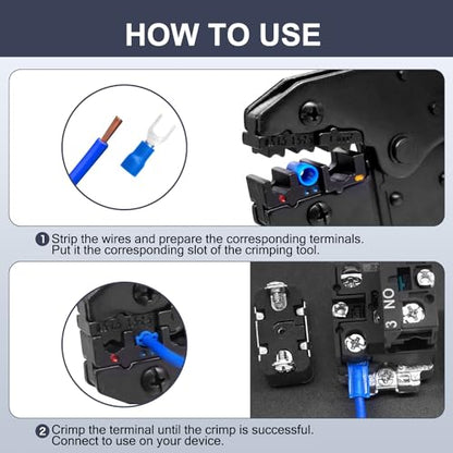 Chanzon Insulated Crimp Connector Wire Terminal Kit (Butt Spade Fork Ring) - size: 720pcs