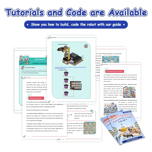 ACEBOTT 3-in-1 ESP32 IoT Control Smart Factory Starter Kit, Electronics Programming Kit Compatible with Arduino Scratch Online Tutorials, School DIY Education Solution Series STEAM Set for Teens 12+