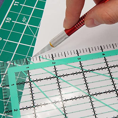 MANUFORE Quilting Ruler 4-Piece Square Sewing Acrylic Ruler Quilting Tools - style: 4pcs Square IN