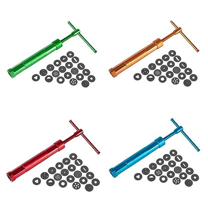 Stainless Steel Clay Extruder Sugar Paste Extruder Cake Fondant Decorating Tool Set Ceramics & Pottery Clay Extruders Mixers & Presses (Red) - color: Red