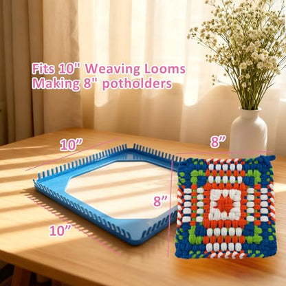 OYACH 10inch Cotton Weaving Potholder Loom Refill Loops,White 230 Dyeable - color: White 10" Cotton Loops