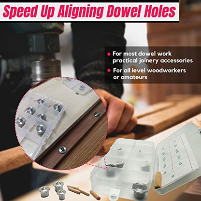 Stainless Steel Dowel Centering Pins, Hole Drilling Alignment Tool