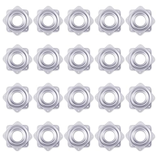 20Pack Lazy Susan Hardware, 3-Inch Square Ball Bearing Swivel