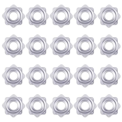20Pack Lazy Susan Hardware, 3-Inch Square Ball Bearing Swivel