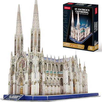 CubicFun 3D Puzzle for Kids St. Patrick's Cathedral New York, 117 Pieces - style: 1 USA | St. Patrick's Cathedral