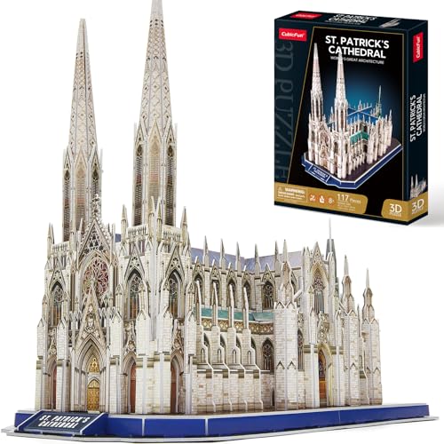 CubicFun 3D Puzzle for Kids St. Patrick's Cathedral New York, 117 Pieces - style: 1 USA | St. Patrick's Cathedral