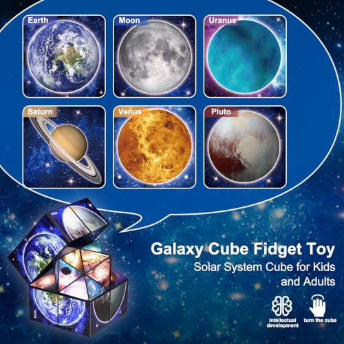 Euclidean Cube Fidget Toys for Kids 2 in 1 Star Cube Magic Cube Puzzle Toys - style: Starry Sky