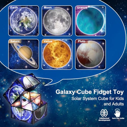 Euclidean Cube Fidget Toys for Kids 2 in 1 Star Cube Magic Cube Puzzle Toys - style: Starry Sky