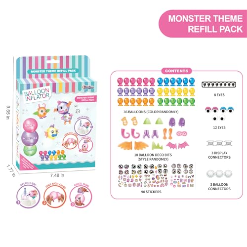 Magic Balloon Craft Kit, Funny Balloons Inflator Toy Refill Pack - color: Accessory Refill Pack