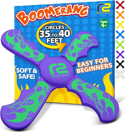 Pool Toys Foam Boomerang - Fun Stocking Stuffer Gifts for Girls & Boys - color: Purple