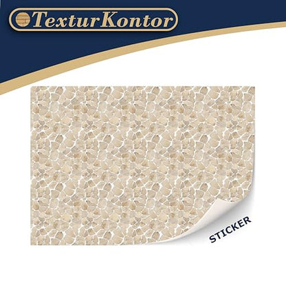 3 Sheets Self Adhesive Floor Tiles for Dollhouse 1:12 Scale (Sandstone Mosaic) - style: Sandstone Mosaic