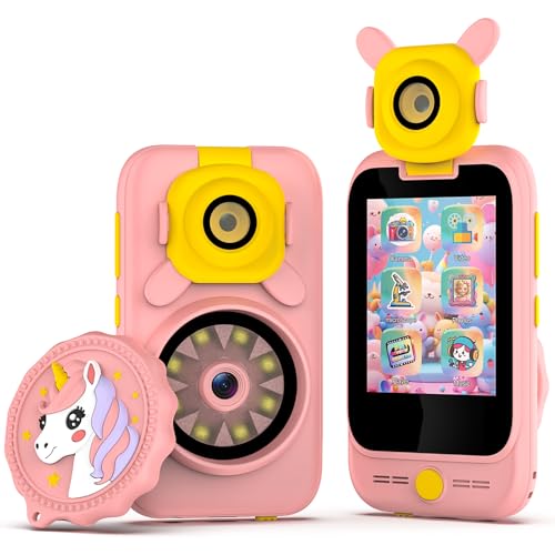 Microscope for Kids, 2-in-1 Kids Camera & Wonder Quest Microscope, Handheld Digital Toy with 2.8" Touchscreen, STEM Educational Pocket Microscope for Boys Girls Ages 3-12 (Pink) - color: Pink