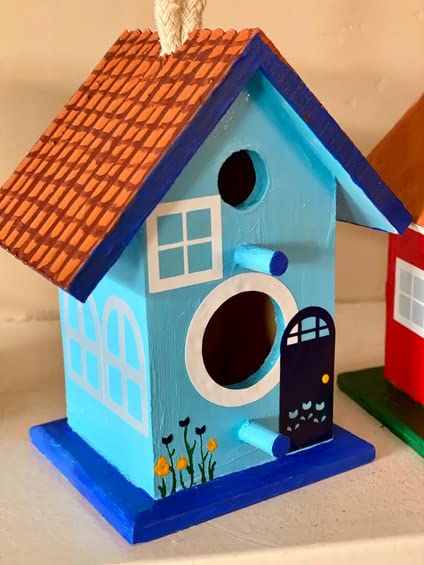 Creative Hobbies® Mini 4 Inch Tall Birdhouse - Set of 4 Styles, Small Unfinished Wood Ready to Paint or Decorate - size: 4 Inch Tall