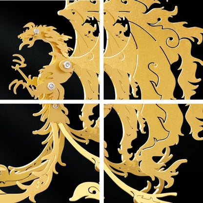 FILASLFT 3D Metal Puzzles for Adults,Mechanical Model Kit Vermilion Bird - color: D1-vermilion Bird-gold