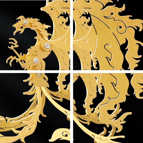FILASLFT 3D Metal Puzzles for Adults,Mechanical Model Kit Vermilion Bird - color: D1-vermilion Bird-gold