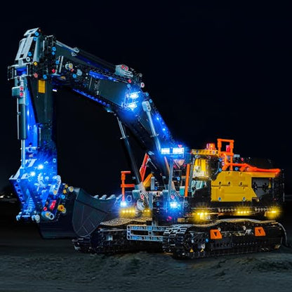 LED Lighting Compatible with Lego Volvo EC500 Hybrid Excavator 42215 - JUST Lights,Light Kit Compatible with Lego 42215,NOT Included The Model