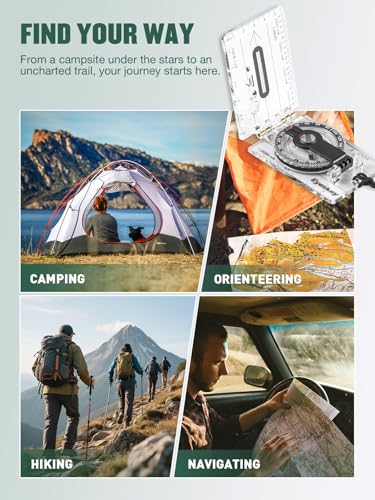 Eyeskey Advanced Orienteering Compass for Hiking & Navigation - color: EK40-2B
