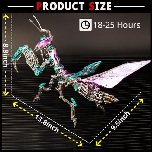 3D Metal Puzzles for Adults, Metal Model Kits Difficult Metal Building Kit - color: Purple