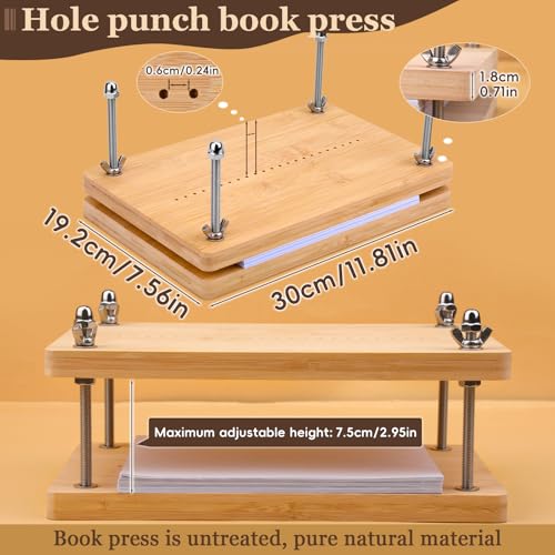 Book Binding Kits for Beginners Bookbinding Kit Book Making Kit Book Press - size: 11.6"x7.9" Bookbinding Kit -5