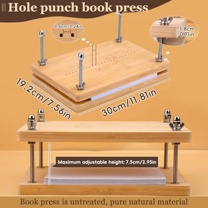 Book Binding Kits for Beginners Bookbinding Kit Book Making Kit Book Press - size: 11.6"x7.9" Bookbinding Kit -5