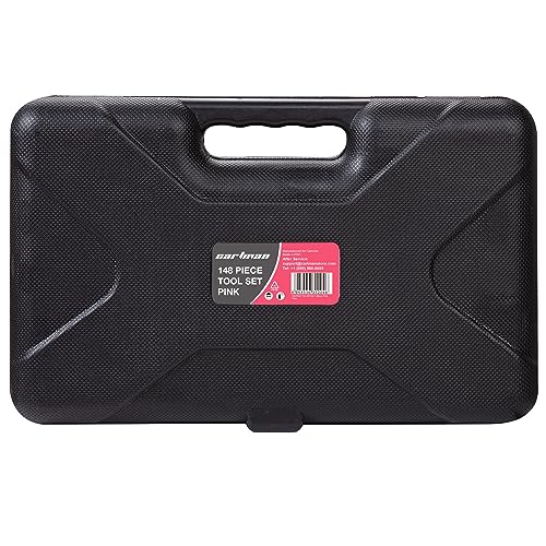 CARTMAN 148-Piece Automotive And Household Tool Set, Pink Repair Kit Case - color: Pink