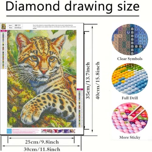 BYGFHLYW 5D Cat Diamond Painting Kit for Adults, Animal Diamond Art Kits - color: KM1231-1