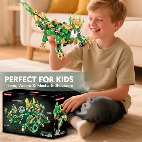 TIALLOW Transform Robot Dragon Rising Mech Building Block Set Gift for Boy - style: Dragon Knight