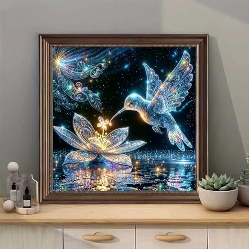Hummingbird Diamond Art Kits For Adults,DIY Bird Diamond Painting Kits - color: Hummingbird Bird